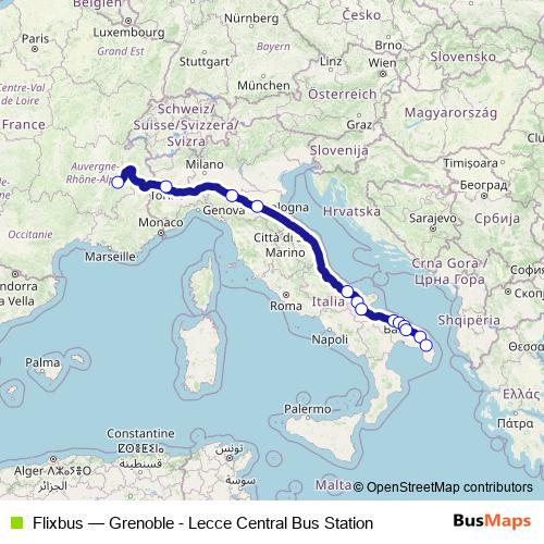 Flixbus bus Line Map