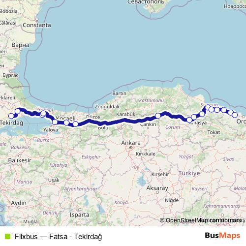 Flixbus bus Line Map