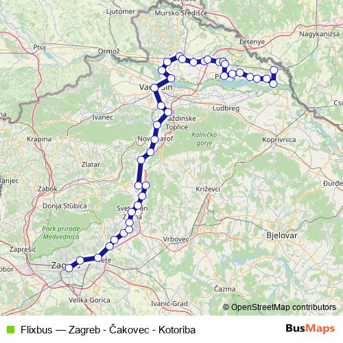 Flixbus bus Line Map