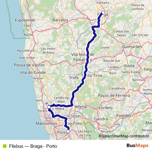 Flixbus bus Line Map