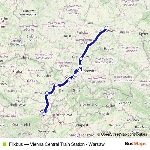 Flixbus bus Line Map