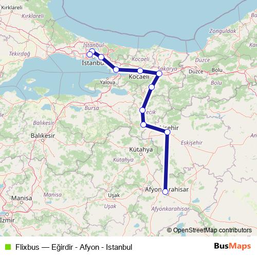 Flixbus bus Line Map