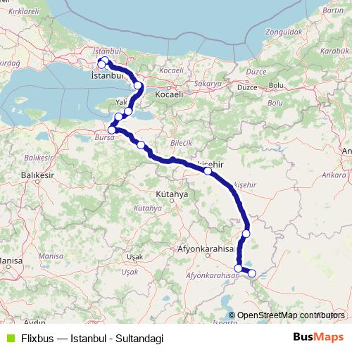 Flixbus bus Line Map