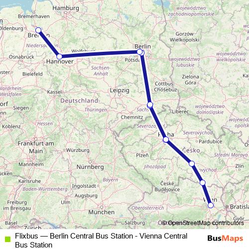 Flixbus bus Line Map