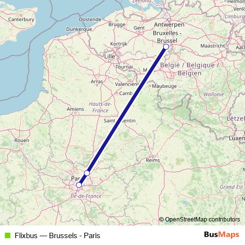 Flixbus bus Line Map