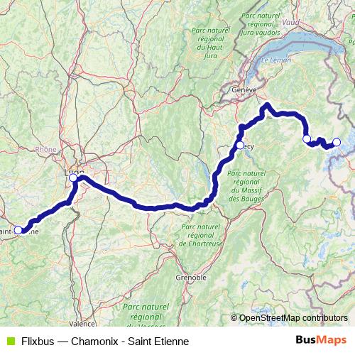Flixbus bus Line Map