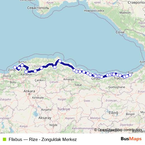 Flixbus bus Line Map