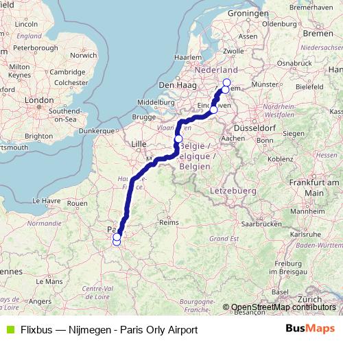 Flixbus bus Line Map