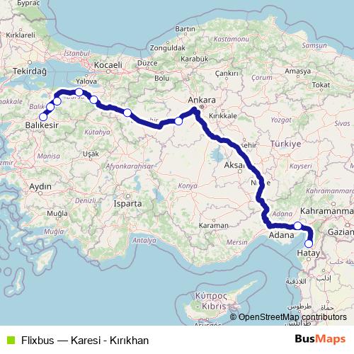 Flixbus bus Line Map