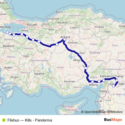 Flixbus bus Line Map