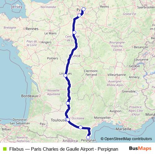 Flixbus bus Line Map