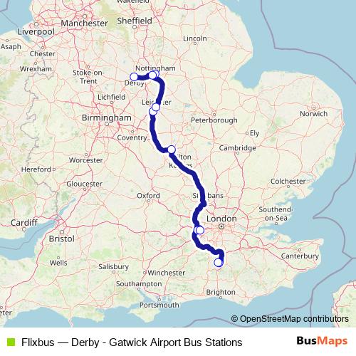 Flixbus bus Line Map
