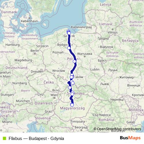 Flixbus bus Line Map