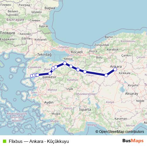 Flixbus bus Line Map