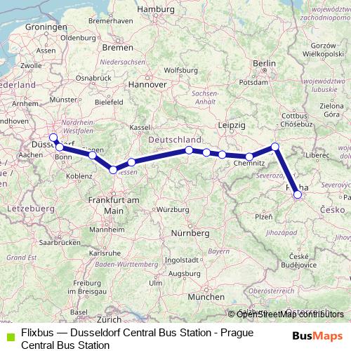 Flixbus bus Line Map