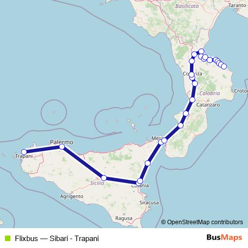 Flixbus bus Line Map