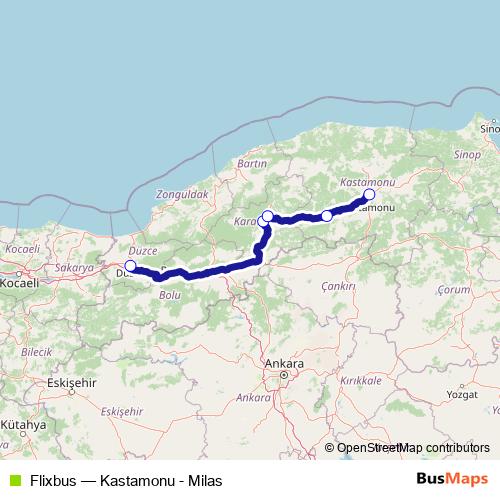 Flixbus bus Line Map