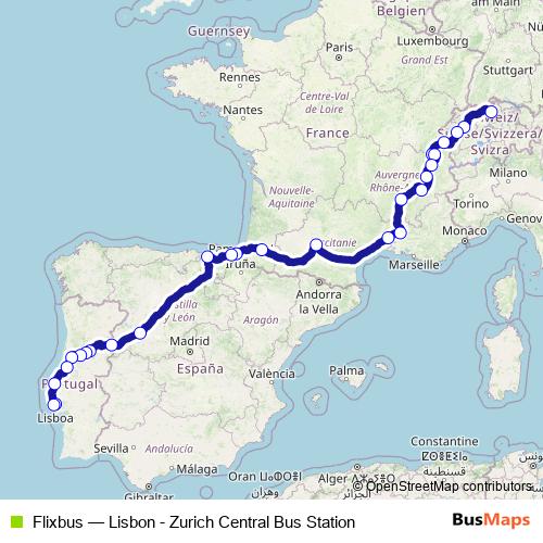 Flixbus bus Line Map