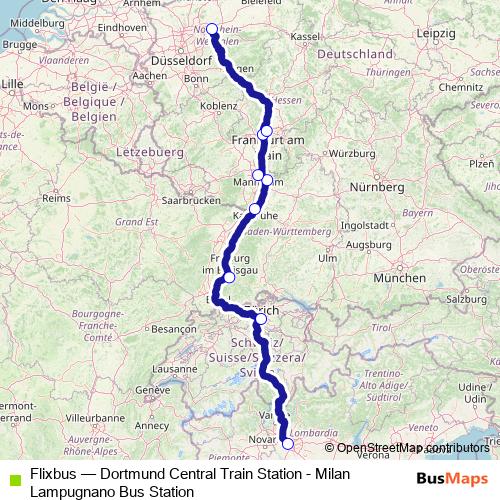 Flixbus bus Line Map