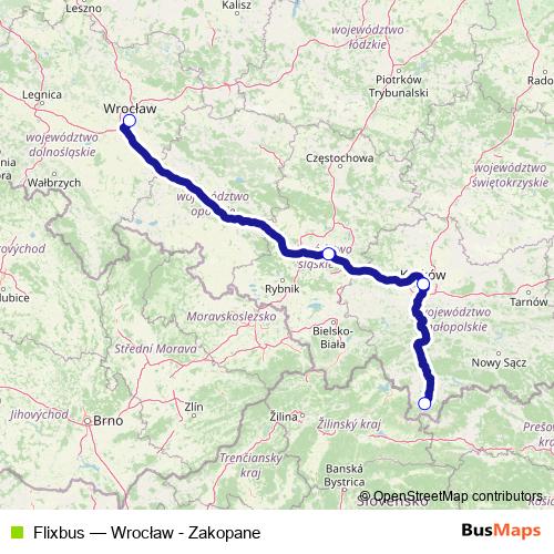 Flixbus bus Line Map