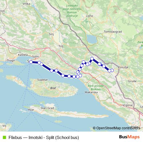 Flixbus bus Line Map