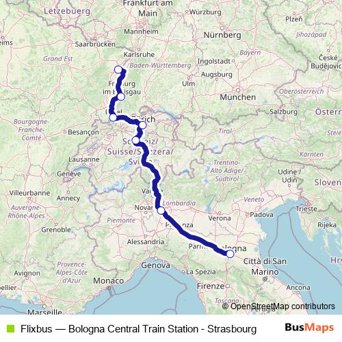 Flixbus bus Line Map