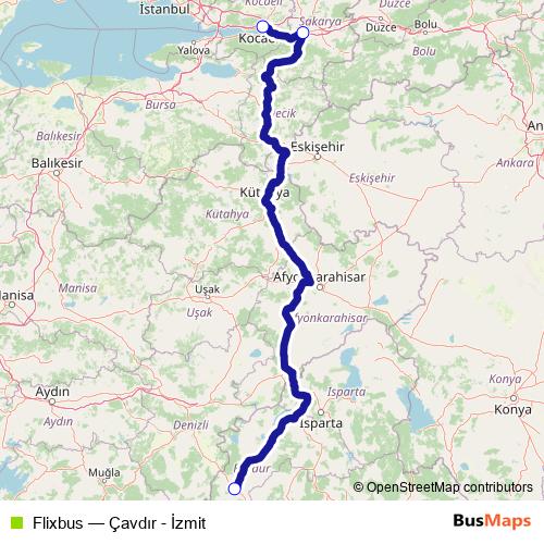 Flixbus bus Line Map