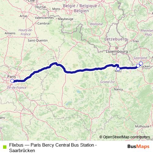 Flixbus bus Line Map