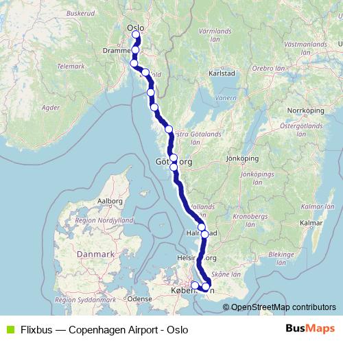 Flixbus bus Line Map