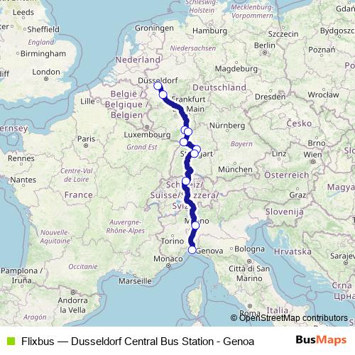 Flixbus bus Line Map