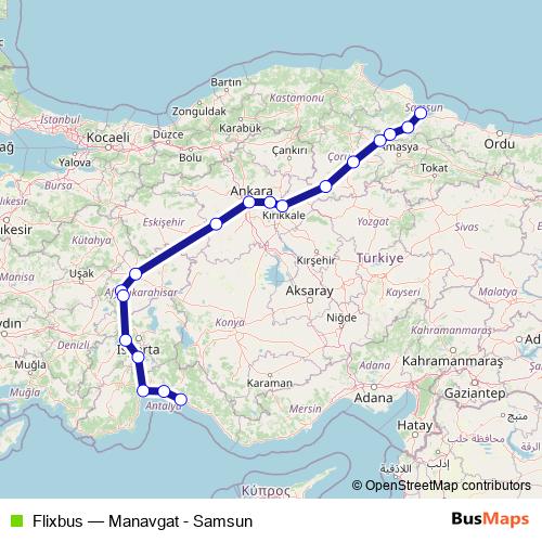 Flixbus bus Line Map