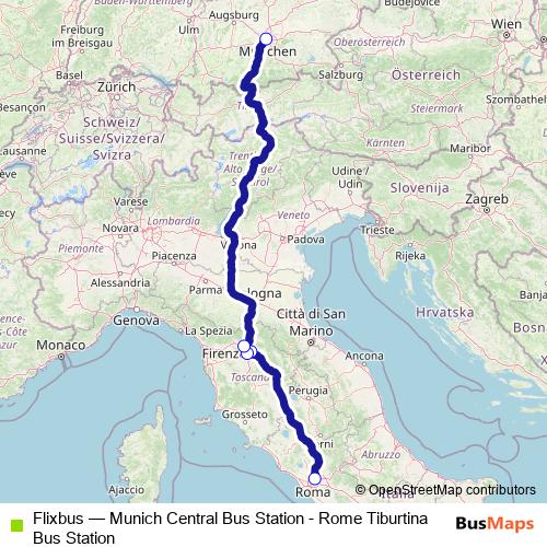 Flixbus bus Line Map