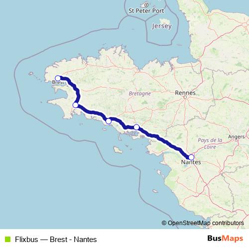 Flixbus bus Line Map