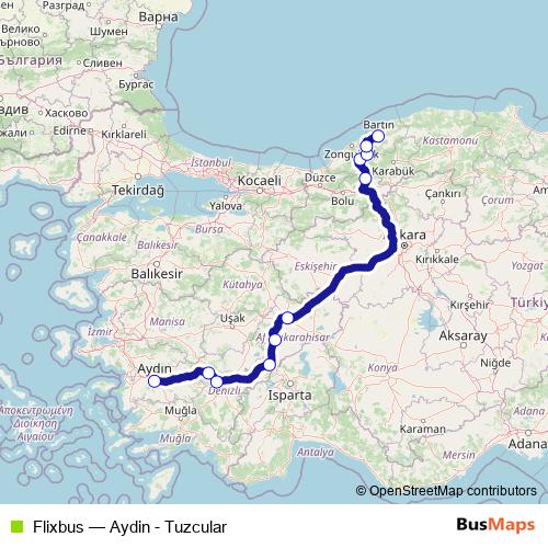 Flixbus bus Line Map