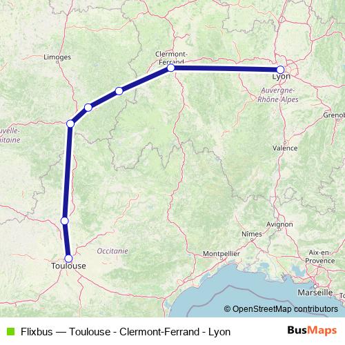Flixbus bus Line Map