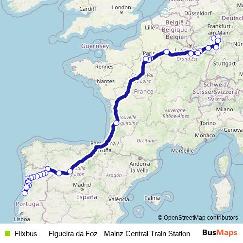Flixbus bus Line Map