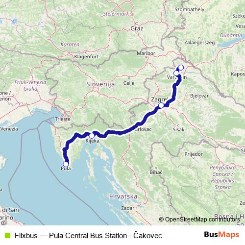 Flixbus bus Line Map