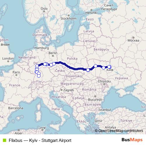 Flixbus bus Line Map