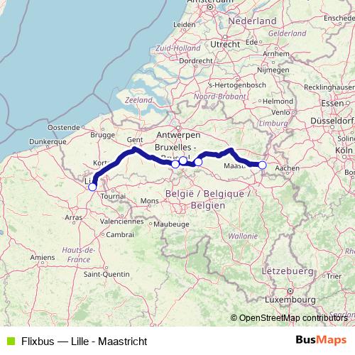 Flixbus bus Line Map
