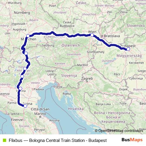Flixbus bus Line Map