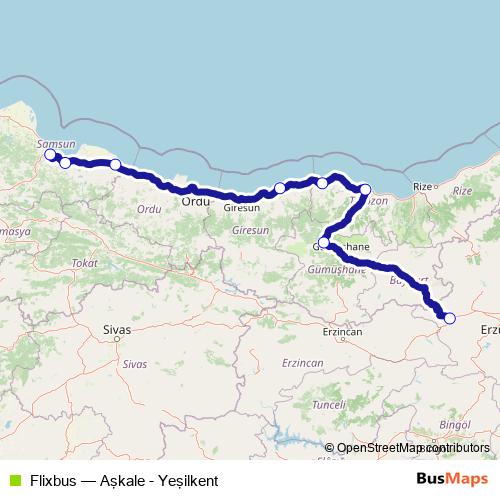 Flixbus bus Line Map