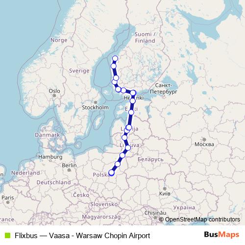 Flixbus bus Line Map