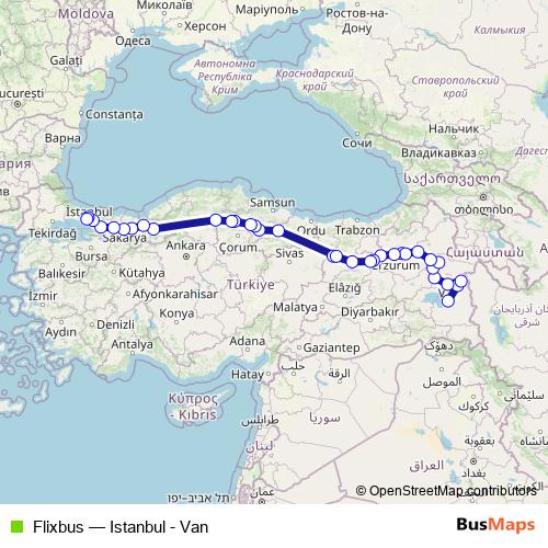 Flixbus bus Line Map