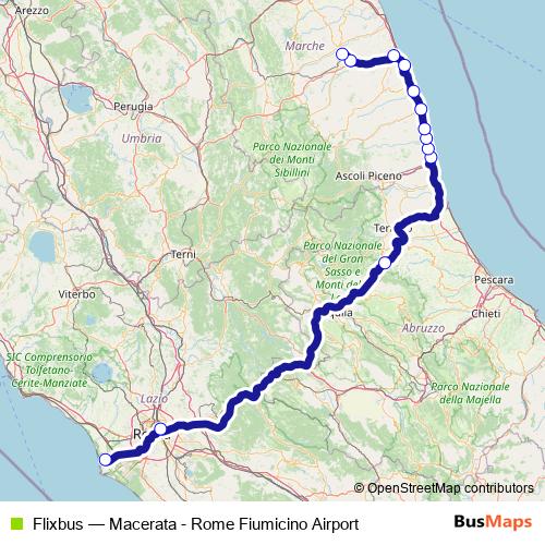 Flixbus bus Line Map