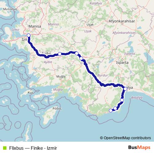 Flixbus bus Line Map