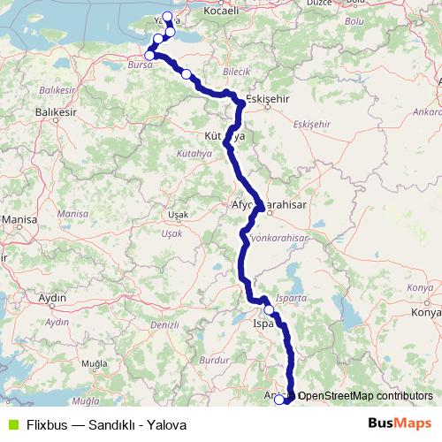 Flixbus bus Line Map