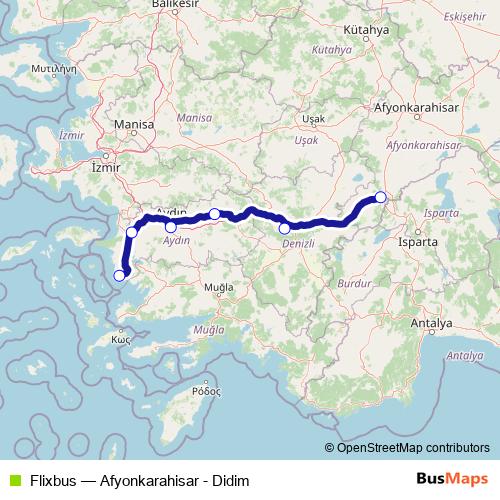 Flixbus bus Line Map