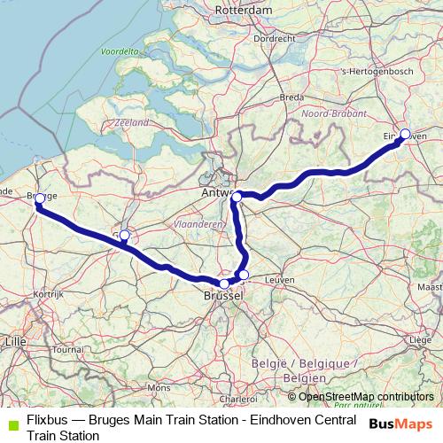 Flixbus bus Line Map