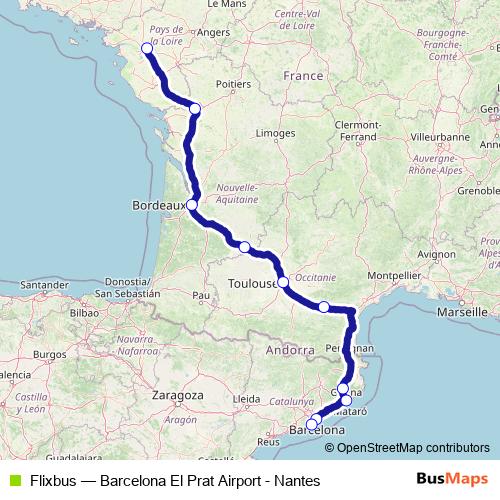 Flixbus bus Line Map