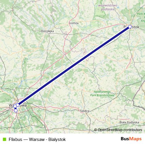 Flixbus bus Line Map